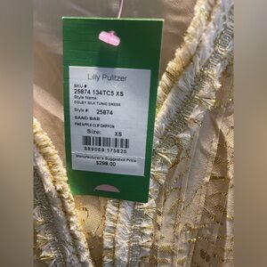 NWT $298 Lilly Pulitzer Sand Bar Silk Tunic Dress